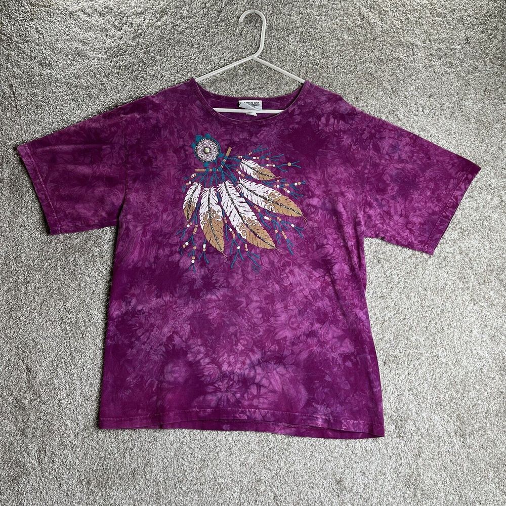 Vintage Cactus Bay Apparel T-shirt Lynee Women's‎ Medium Pink Tie Dye